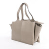 Celine Tri-Fold Leather Shoulder Bag in Greige Secondhand