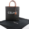 Celine Triomphe Vertical Cabas Large PVC x Leather Handbag in Black x Brown Secondhand