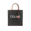 Celine Triomphe Vertical Cabas Large PVC x Leather Handbag in Black x Brown Secondhand