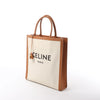 Secondhand Celine Vertical Cabas Large Canvas x Leather Handbag in Beige