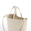 CELINE Cabas Vertical Small Leather 2Way Handbag in White Secondhand