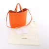 Secondhand CELINE Cabas Vertical Small Leather 2Way Handbag in Orange