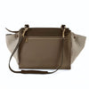 Céline Trapèze shoulder bag in linen and leather