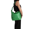 Céline vintage shoulder bag in acid green leather