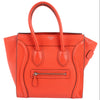 Celine Luggage Micro Leather Handbag in Red Secondhand