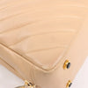 Chanel Chevron Leather Shoulder bag in Beige 1881694 Secondhand