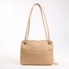 Chanel Chevron Leather Shoulder bag in Beige 1881694 Secondhand