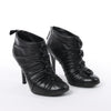 Chanel Coco Mark Camelia Leather Booties in Black G28629, Size 37.5 EU Secondhand