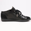 Secondhand CHANEL Coco Mark 11P Suede x Leather Sneakers 37 in Black G25313