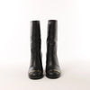 Chanel Coco Mark Leather Boots in Black x Gold G28737, Size 37C EU Secondhand