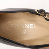 Chanel Coco Mark Leather Heels Beige x Black G26228, Size 40 EU Secondhand