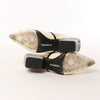 Chanel Coco Mark Leather & Patent Ankle Boots in Ivory x Black G38847, Size 37C EU Secondhand