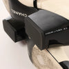 Chanel Coco Mark Leather & Patent Ankle Boots in Ivory x Black G38847, Size 37C EU Secondhand