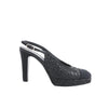 Chanel Coco Mark Leather x Glitter Heels in Black G37586, Size EU 37 C Secondhand