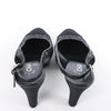 Chanel Coco Mark Leather x Glitter Heels in Black G37586, Size EU 37 C Secondhand