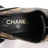 Secondhand Chanel Coco Mark Patent Leather Loafers in Black x Gold G34275, Size 37 EU