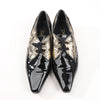 Secondhand Chanel Coco Mark Patent Leather Loafers in Black x Gold G34275, Size 37 EU