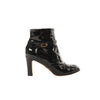 Chanel Coco Mark Patent Leather Ankle Boots in Black G31562, Size 37 C EU Secondhand