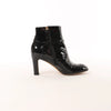 Chanel Coco Mark Patent Leather Ankle Boots in Black G31562, Size 37 C EU Secondhand