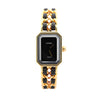Chanel Premiere L AG70349 GP & Leather QZ Watch with Black Dial Secondhand