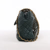 Chanel Reissue Accordion Quilted Leather Mix Shoulder Bag in Green Secondhand
