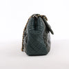 Chanel Reissue Accordion Quilted Leather Mix Shoulder Bag in Green Secondhand