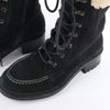 Chanel Sports Suede Leather Shearling Boots in Black G26245, Size 35.5 EU Secondhand