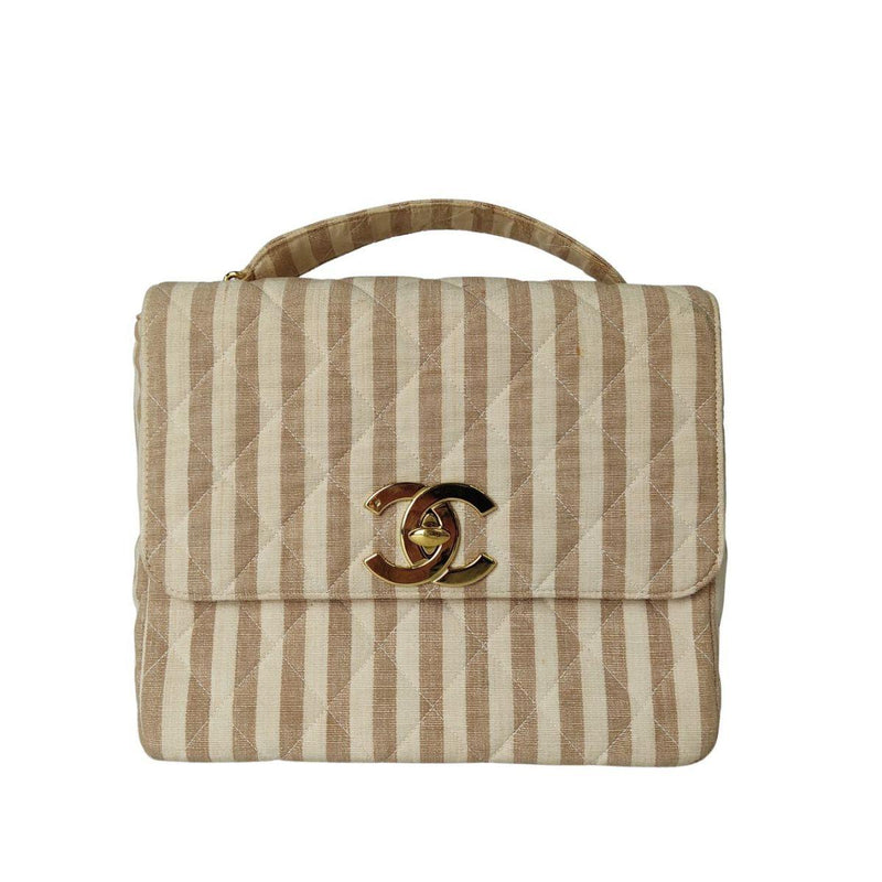 Chanel vintage handbag in striped cotton