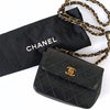 Chanel Timeless Classic mini shoulder bag in black leather