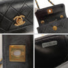 Chanel Timeless Classic mini shoulder bag in black leather