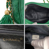 Chanel vintage Camera bag in green leather