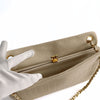 Chanel vintage shoulder bag in beige cotton