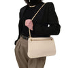 Chanel vintage shoulder bag in beige cotton