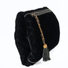 Chanel rare vintage hand warmer bag in black velvet