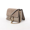 Chloe Faye Suede x Leather Crossbody bag in Beige Secondhand
