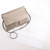 Chloe Faye Suede x Leather Shoulder bag in Greige Secondhand