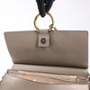 Chloe Faye Suede x Leather Shoulder bag in Greige Secondhand