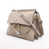 Chloe Faye Suede x Leather Shoulder bag in Greige Secondhand