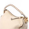 Chloe Marcie Leather Hobo Handbag in Beige Secondhand