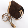 Chloe Marcie Mini Suede x Leather Crossbody Bag in Brown Secondhand
