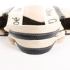 CHLOE Woody Large Canvas & Leather Tote Shoulder bag in Black x Beige Secondhand