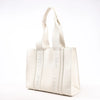 Chloé Woody Medium Leather Handbag in White Secondhand