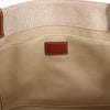 CHLOE Woody Medium Canvas & Leather Tote Shoulder bag in Brown Secondhand