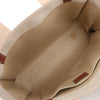 CHLOE Woody Medium Canvas & Leather Tote Shoulder bag in Brown Secondhand