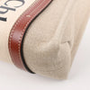 Chloé Woody Small Canvas & Leather 2Way Handbag in Beige x Brown Secondhand