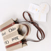 Chloé Woody Small Canvas & Leather 2Way Handbag in Beige x Brown Secondhand