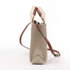 Chloé Woody Small Canvas & Leather 2Way Handbag in Beige x Brown Secondhand
