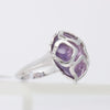 Secondhand Chopard Imperiale Amethyst Diamond 18k White Gold Cocktail Ring, Size 51 EU
