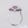 Secondhand Chopard Imperiale Amethyst Diamond 18k White Gold Cocktail Ring, Size 51 EU