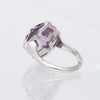 Secondhand Chopard Imperiale Amethyst Diamond 18k White Gold Cocktail Ring, Size 51 EU
